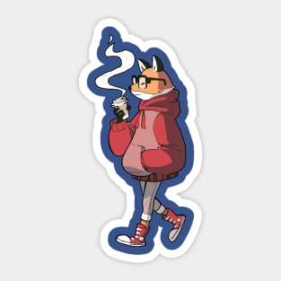 Coffee Fox Classic 2 Sticker